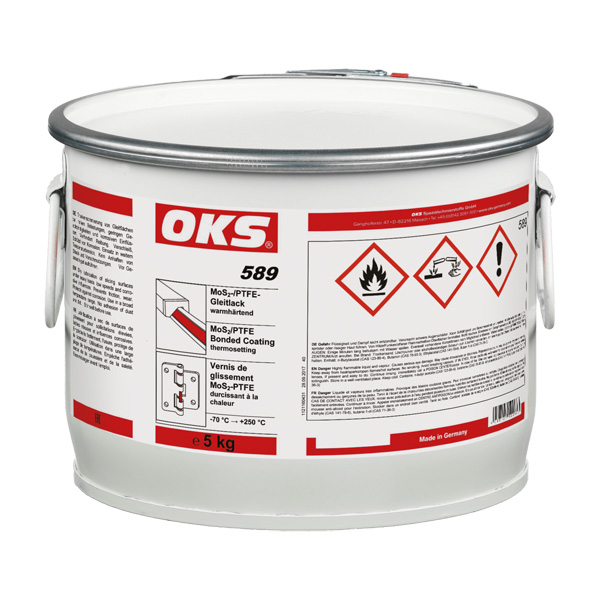 OKS 589 - Lac acoperire cu bisulfura molibden MoS2 si PTFE prin termosetare | Lubrifianti OKS pentru intretinere si montaj